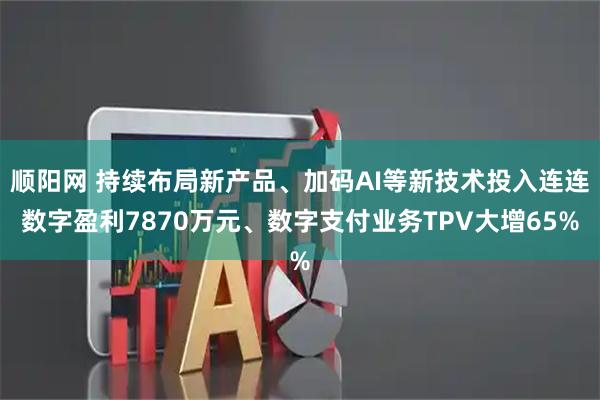 顺阳网 持续布局新产品、加码AI等新技术投入连连数字盈利7870万元、数字支付业务TPV大增65%
